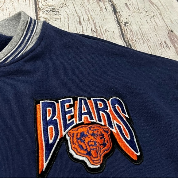 Vintage 80s Chicago Bears NFL Football 1980s Sweatshirt Jacket - Picture 3 of 7